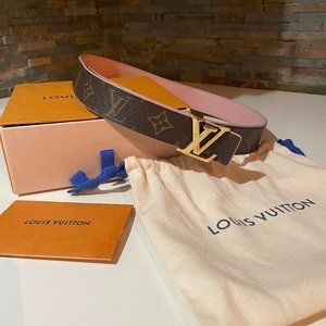 Louis Vuitton Initales 30mm Reversible Belt in Powdery Pink